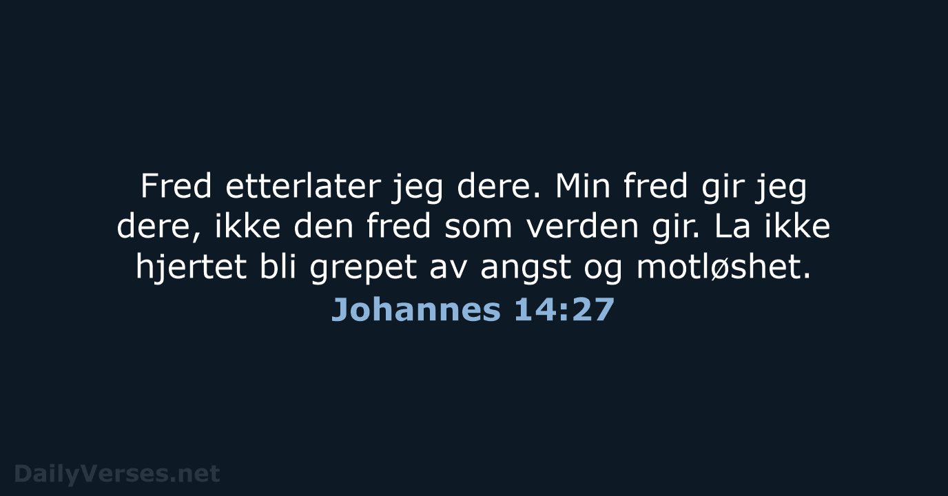 Johannes 14:27 - B2024