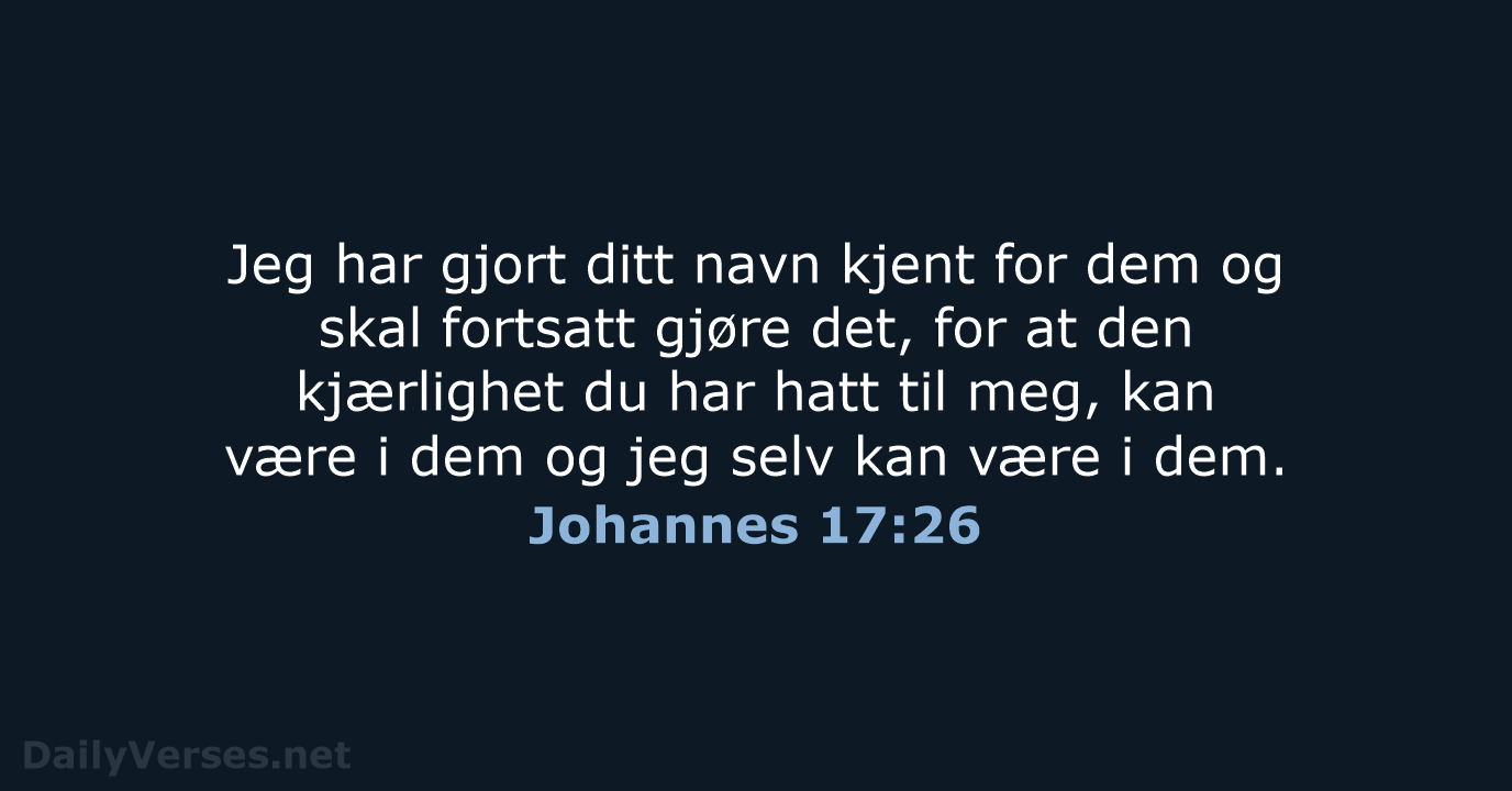 Johannes 17:26 - B2024