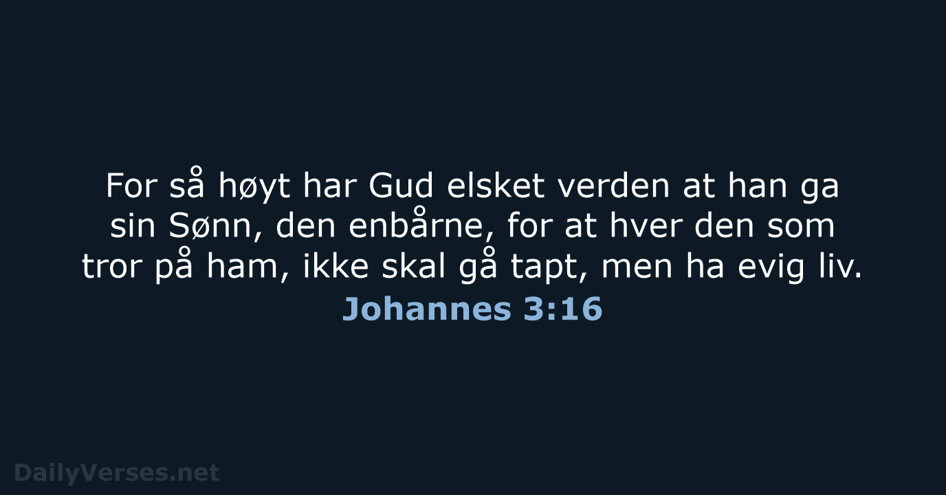 Johannes 3:16 - B2024