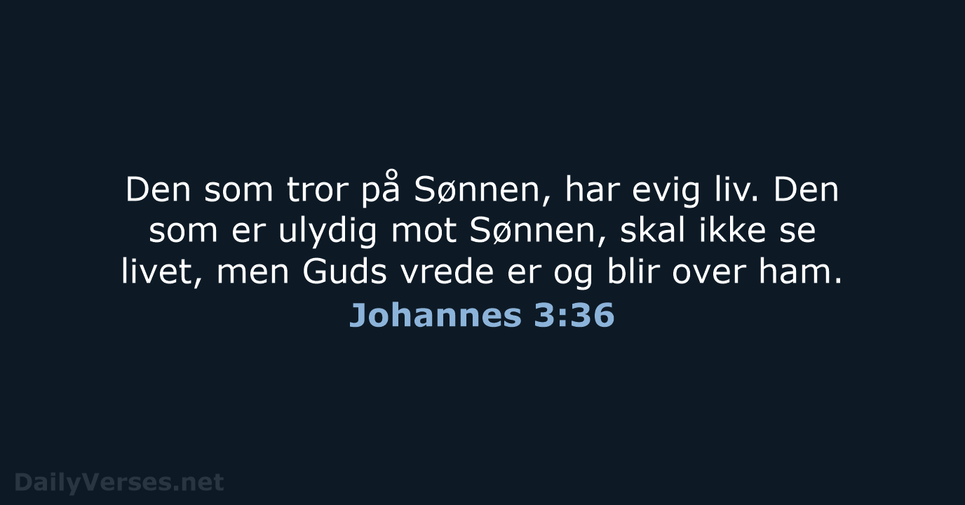 Johannes 3:36 - B2024