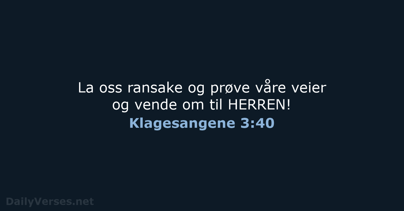 Klagesangene 3:40 - B2024