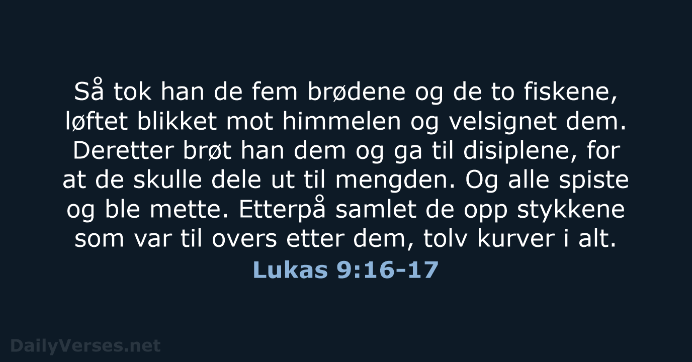 Lukas 9:16-17 - B2024