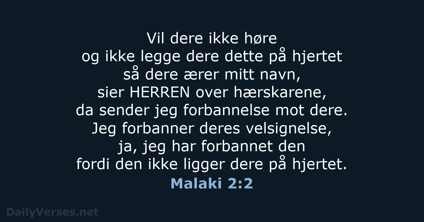 Malaki 2:2 - B2024