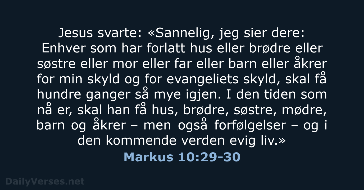 Markus 10:29-30 - B2024