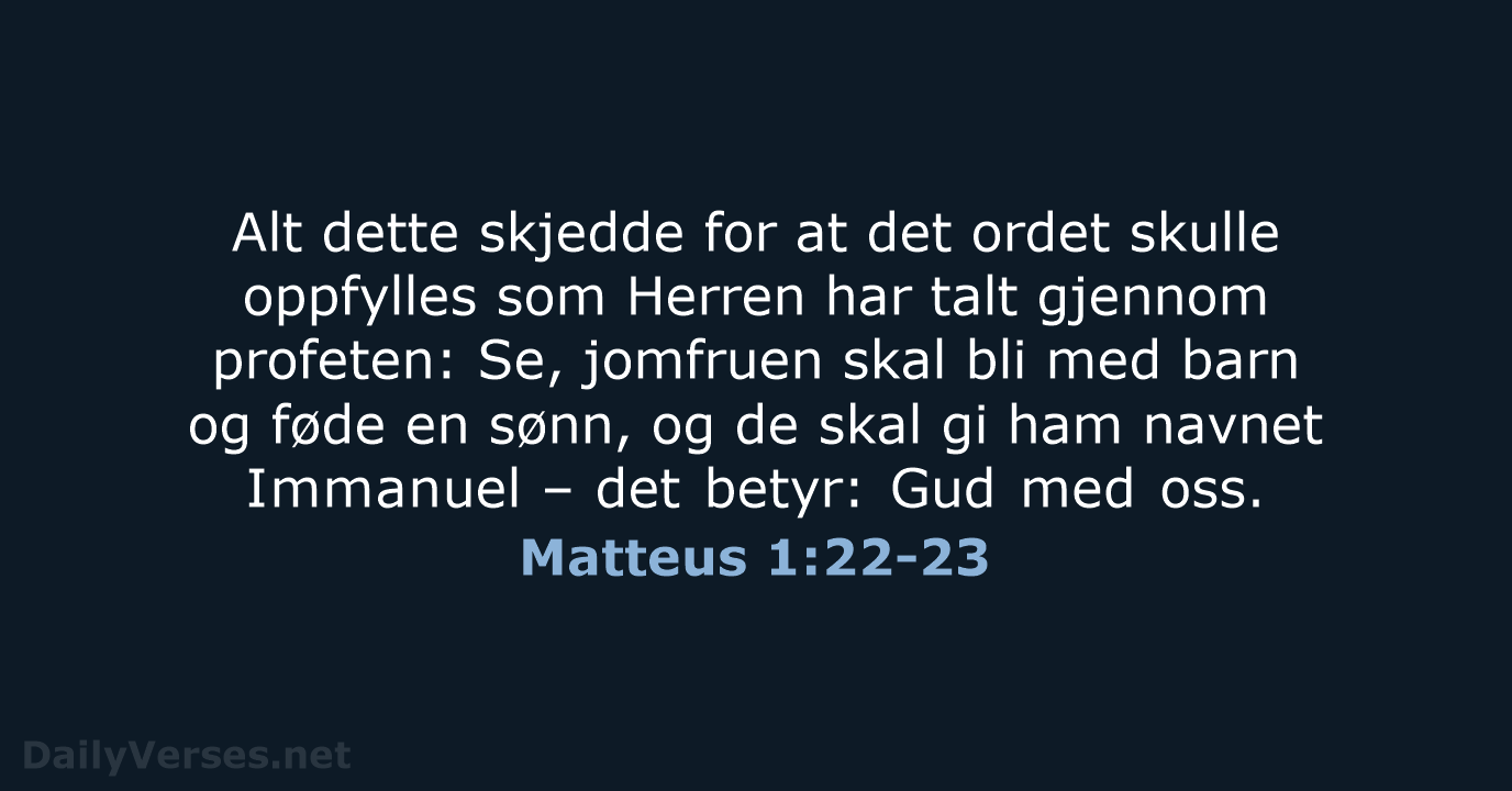 Matteus 1:22-23 - B2024
