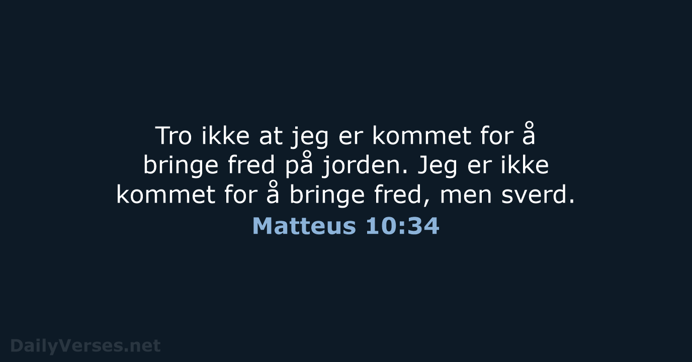 Matteus 10:34 - B2024