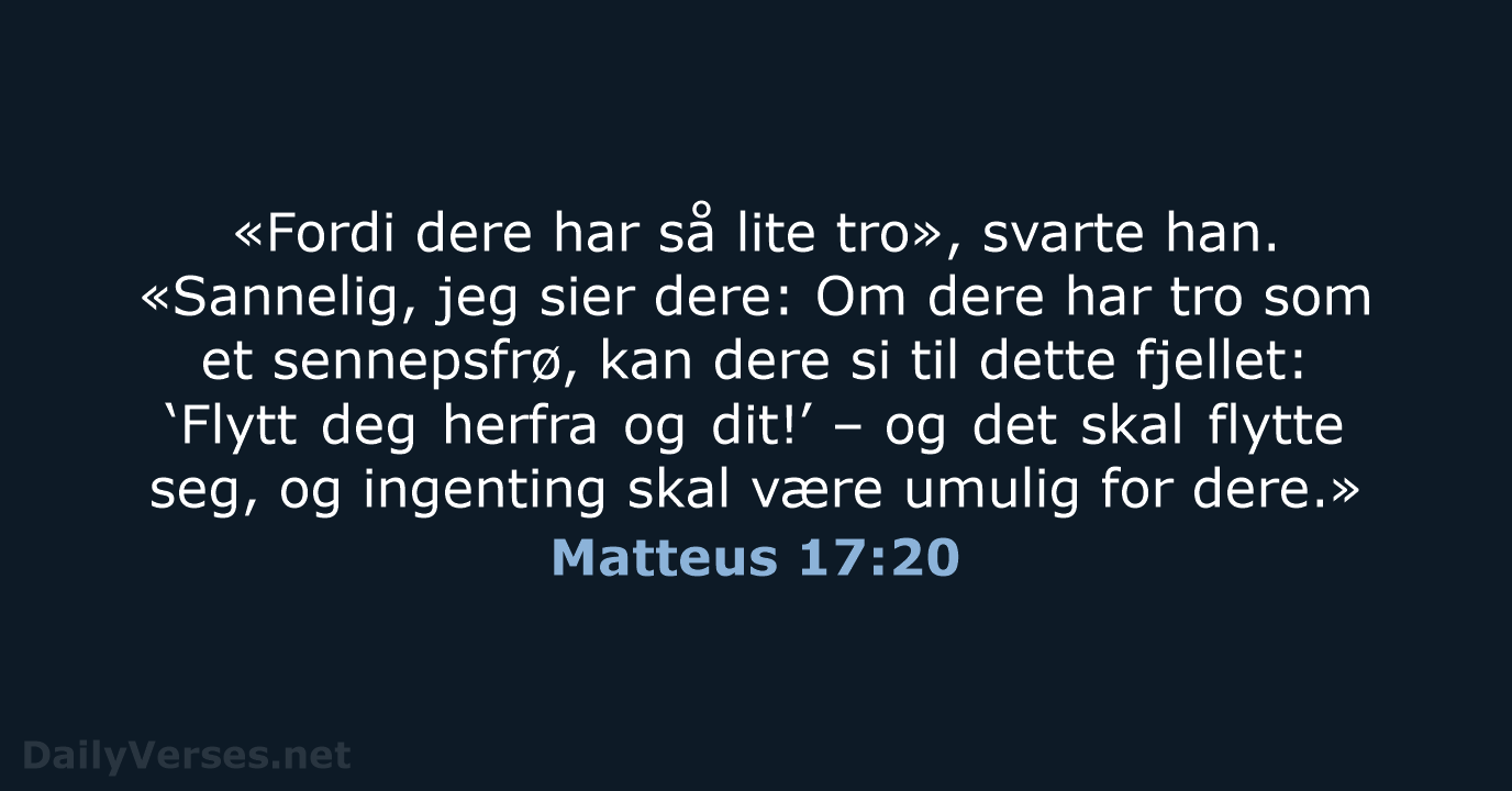 Matteus 17:20 - B2024