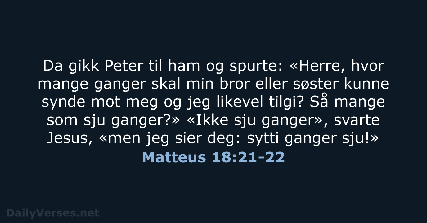 Matteus 18:21-22 - B2024