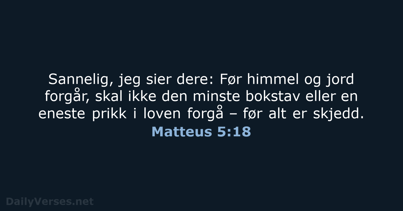 Matteus 5:18 - B2024