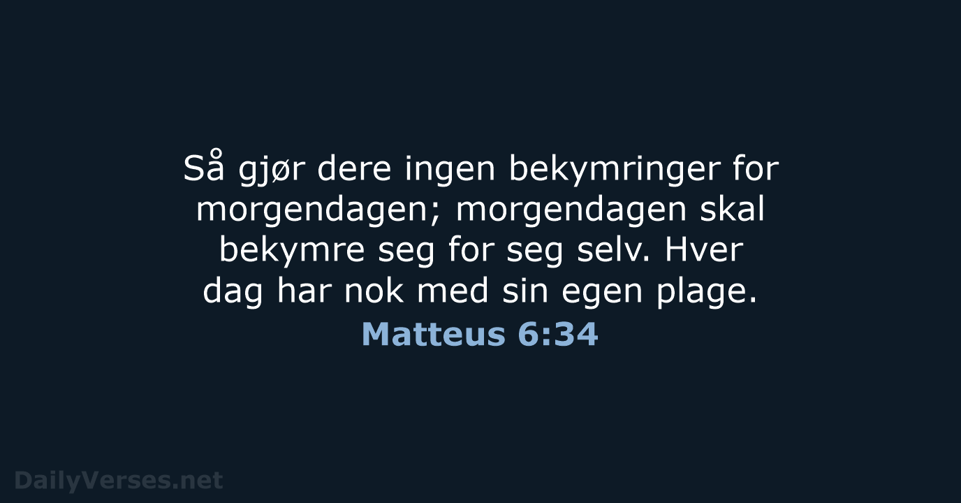 Matteus 6:34 - B2024