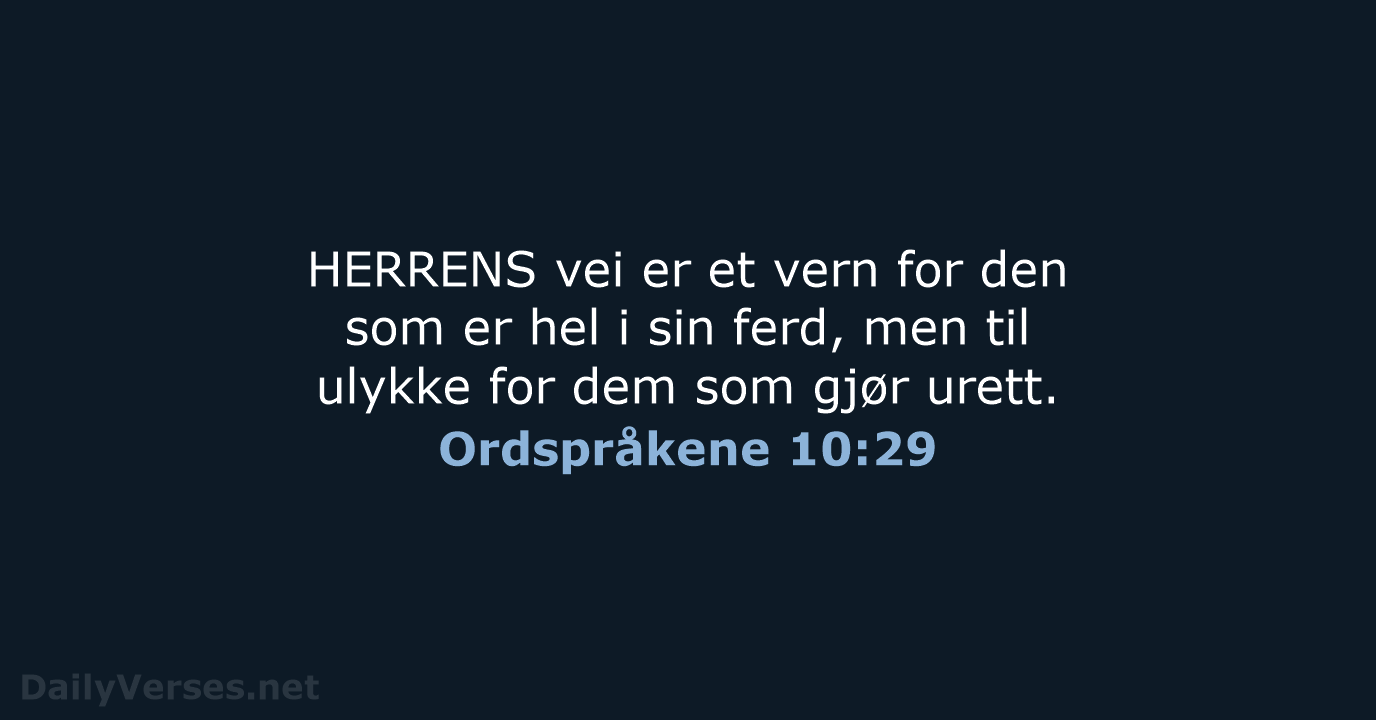Ordspråkene 10:29 - B2024