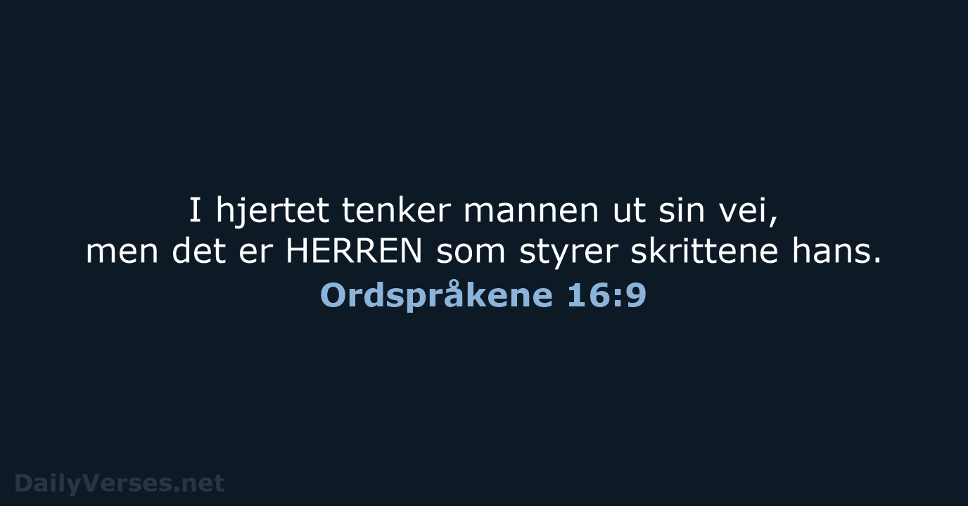 Ordspråkene 16:9 - B2024