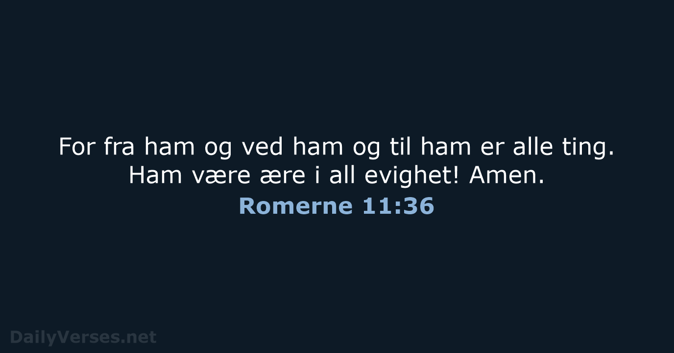 Romerne 11:36 - B2024