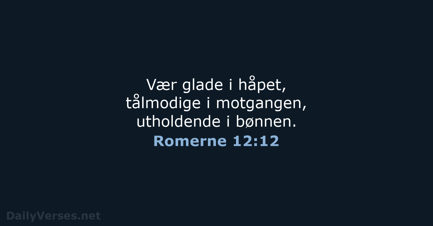 Romerne 12:12 - B2024