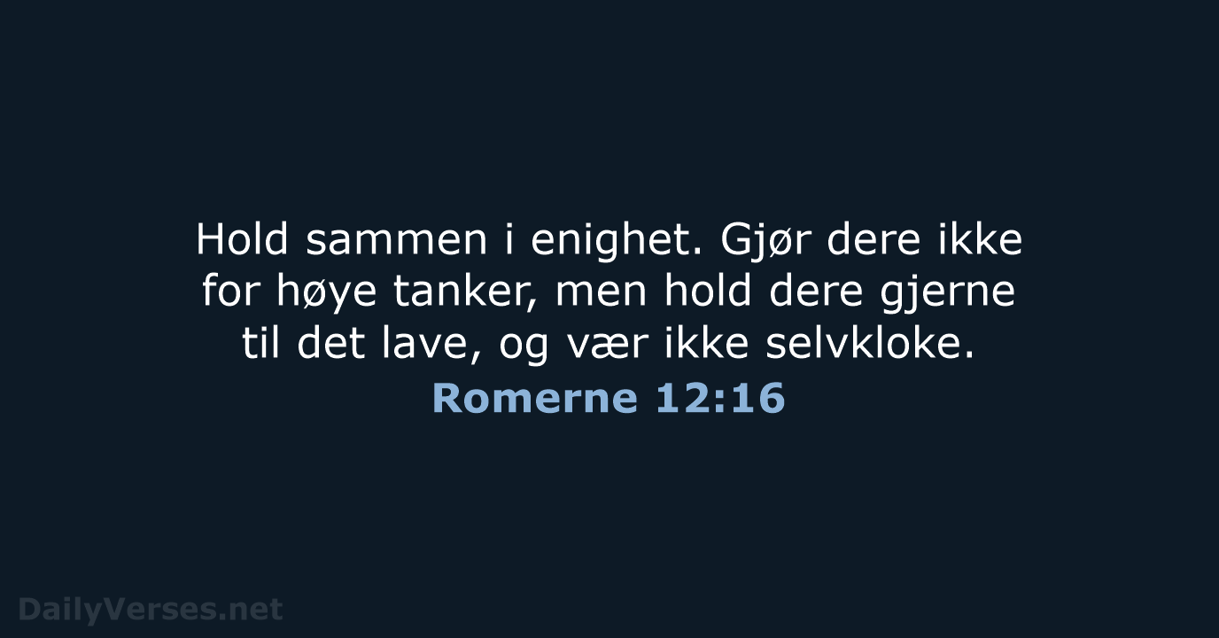 Romerne 12:16 - B2024