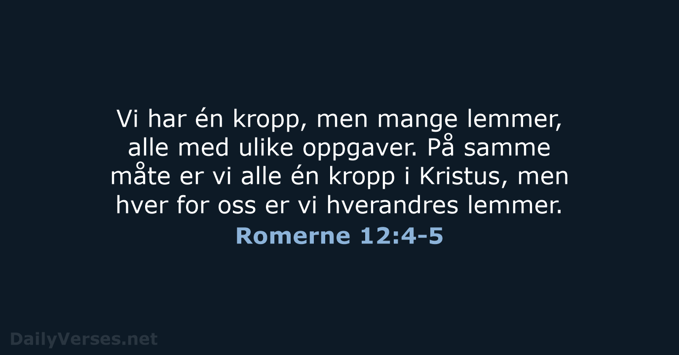 Romerne 12:4-5 - B2024