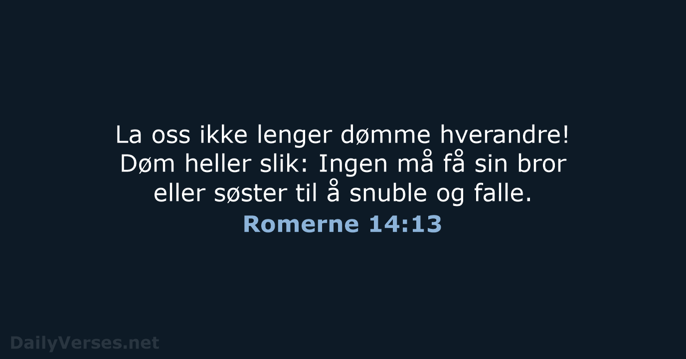 Romerne 14:13 - B2024