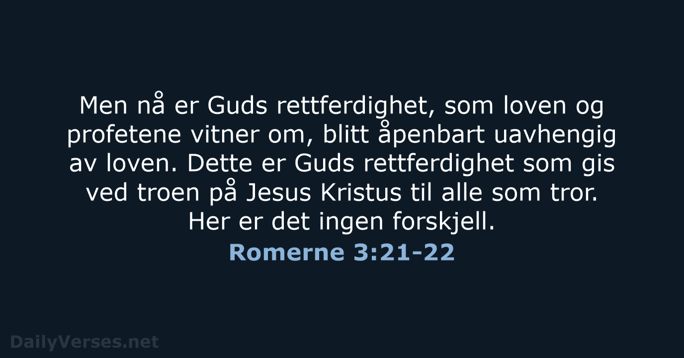 Romerne 3:21-22 - B2024