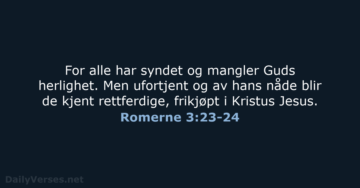 Romerne 3:23-24 - B2024