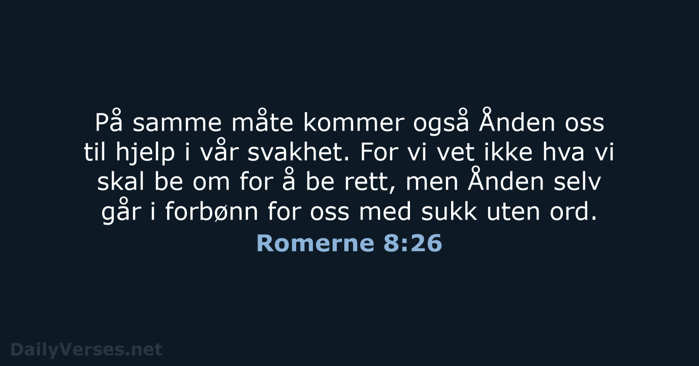 Romerne 8:26 - B2024