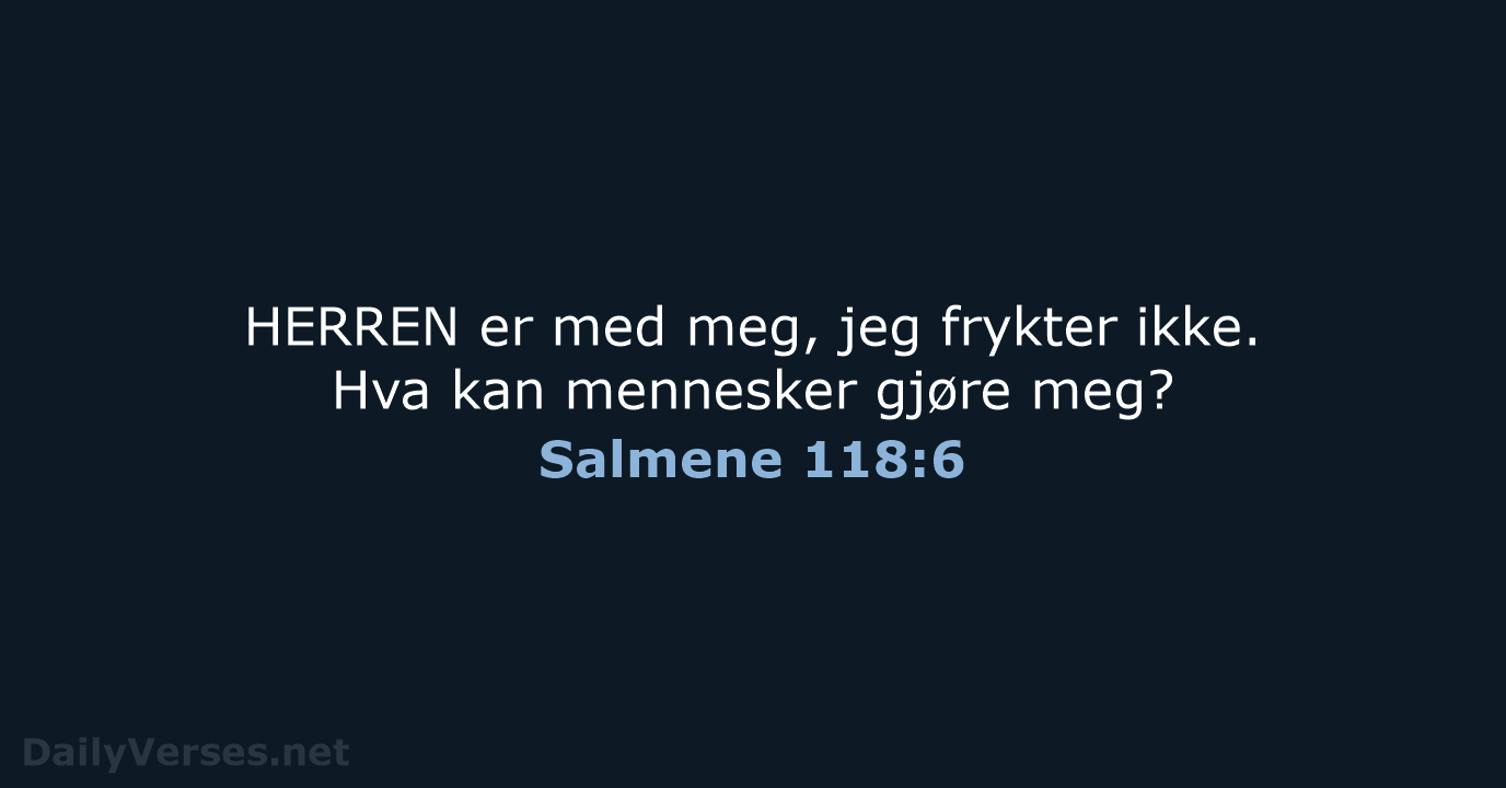 Salmene 118:6 - B2024