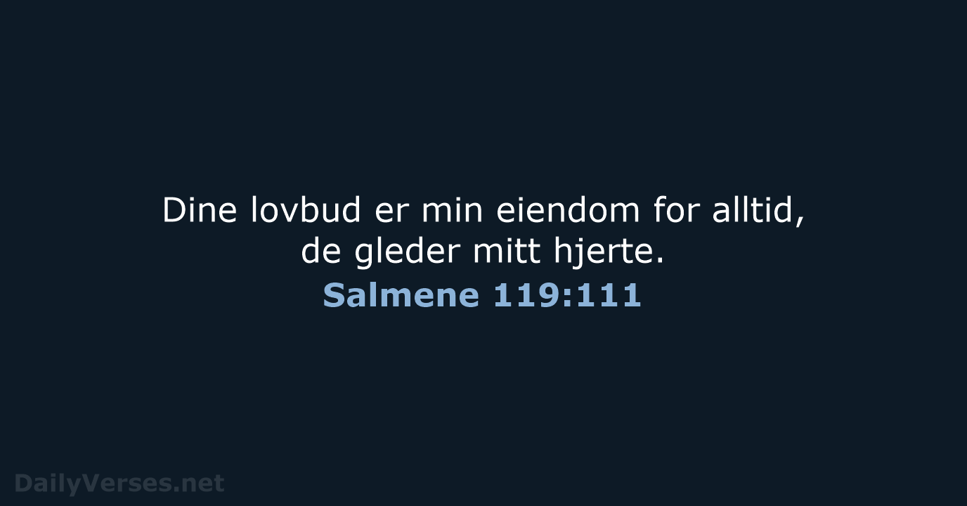 Salmene 119:111 - B2024