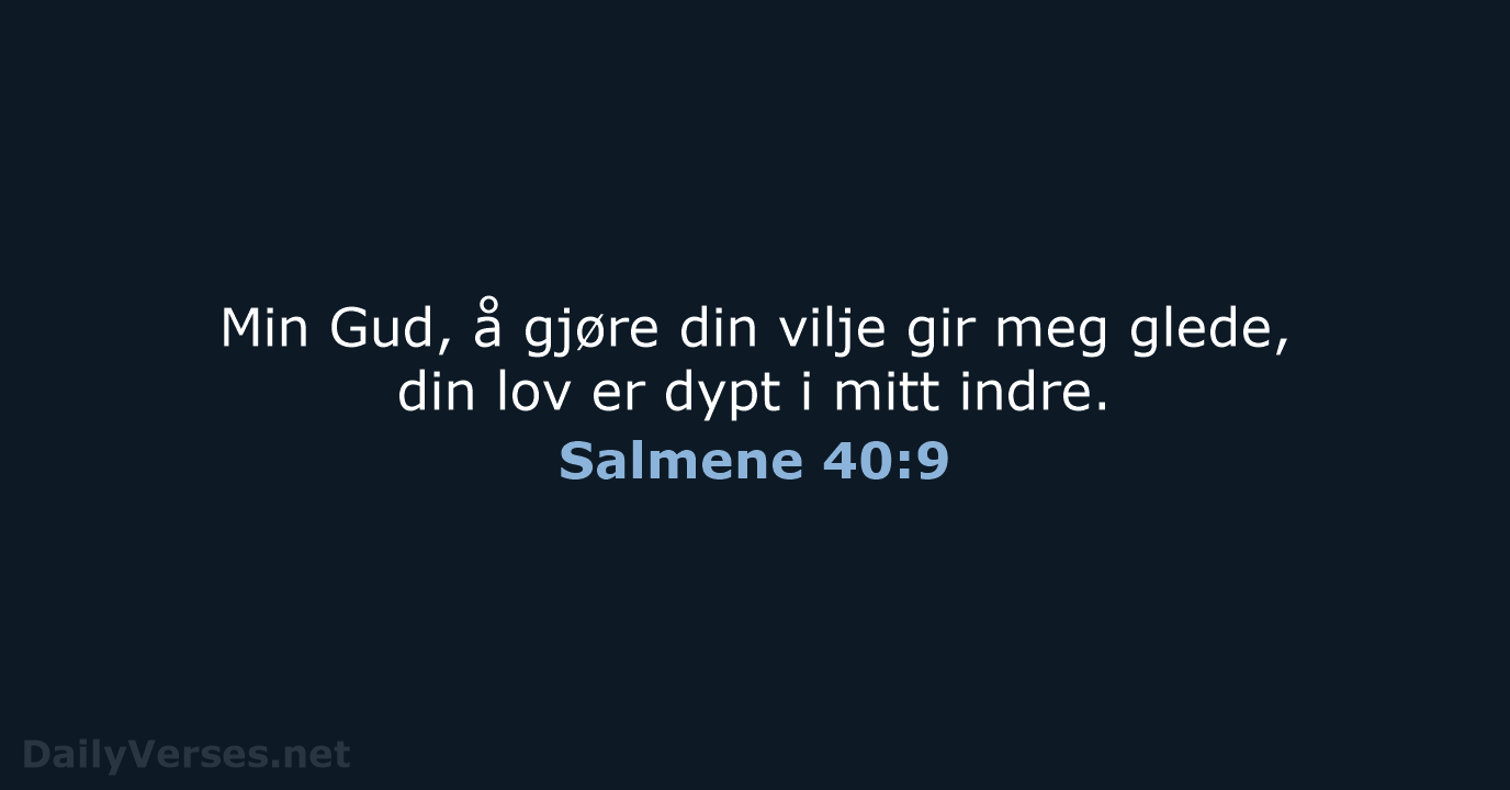Salmene 40:9 - B2024