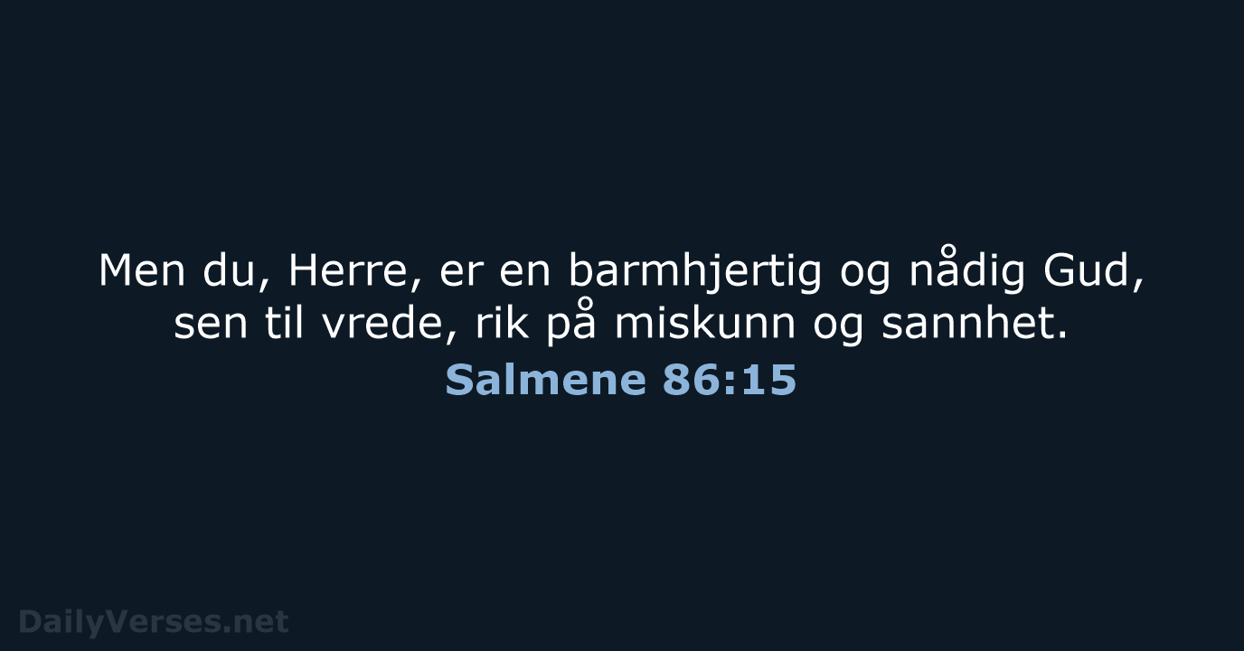 Salmene 86:15 - B2024