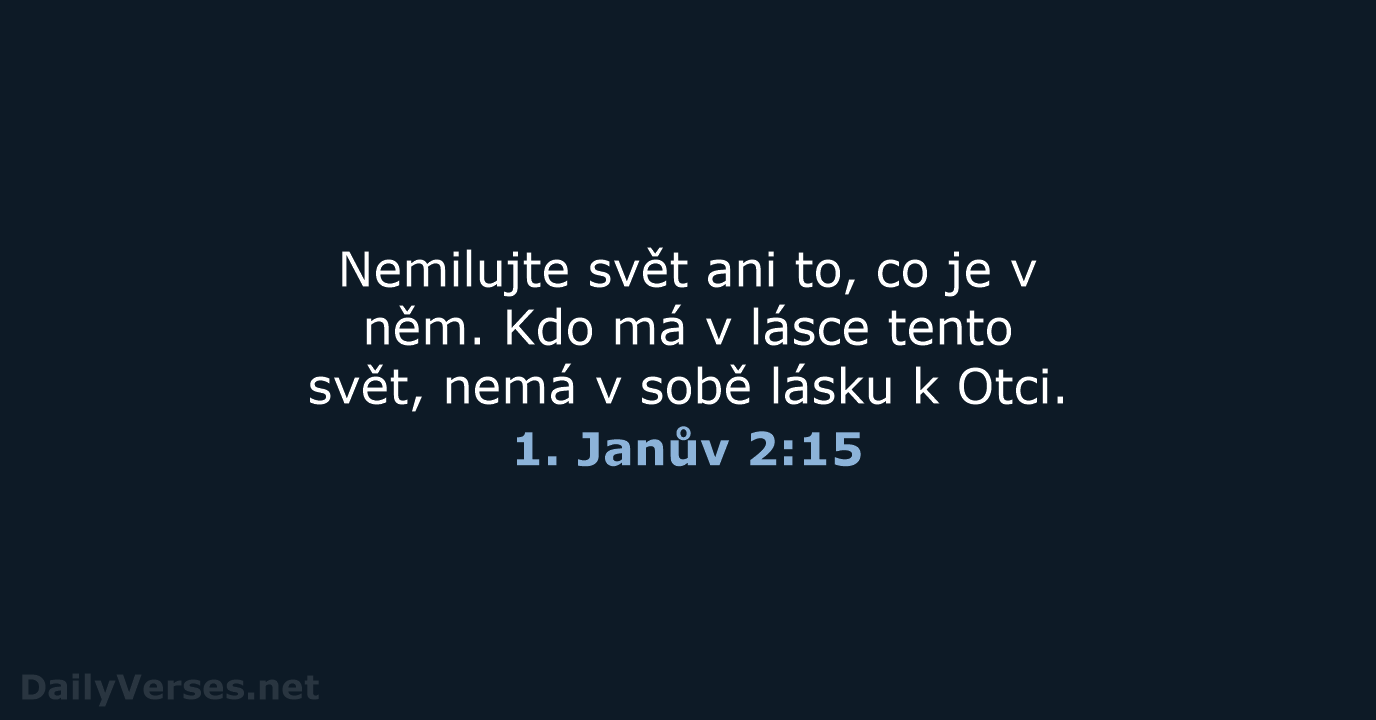 1. Janův 2:15 - B21