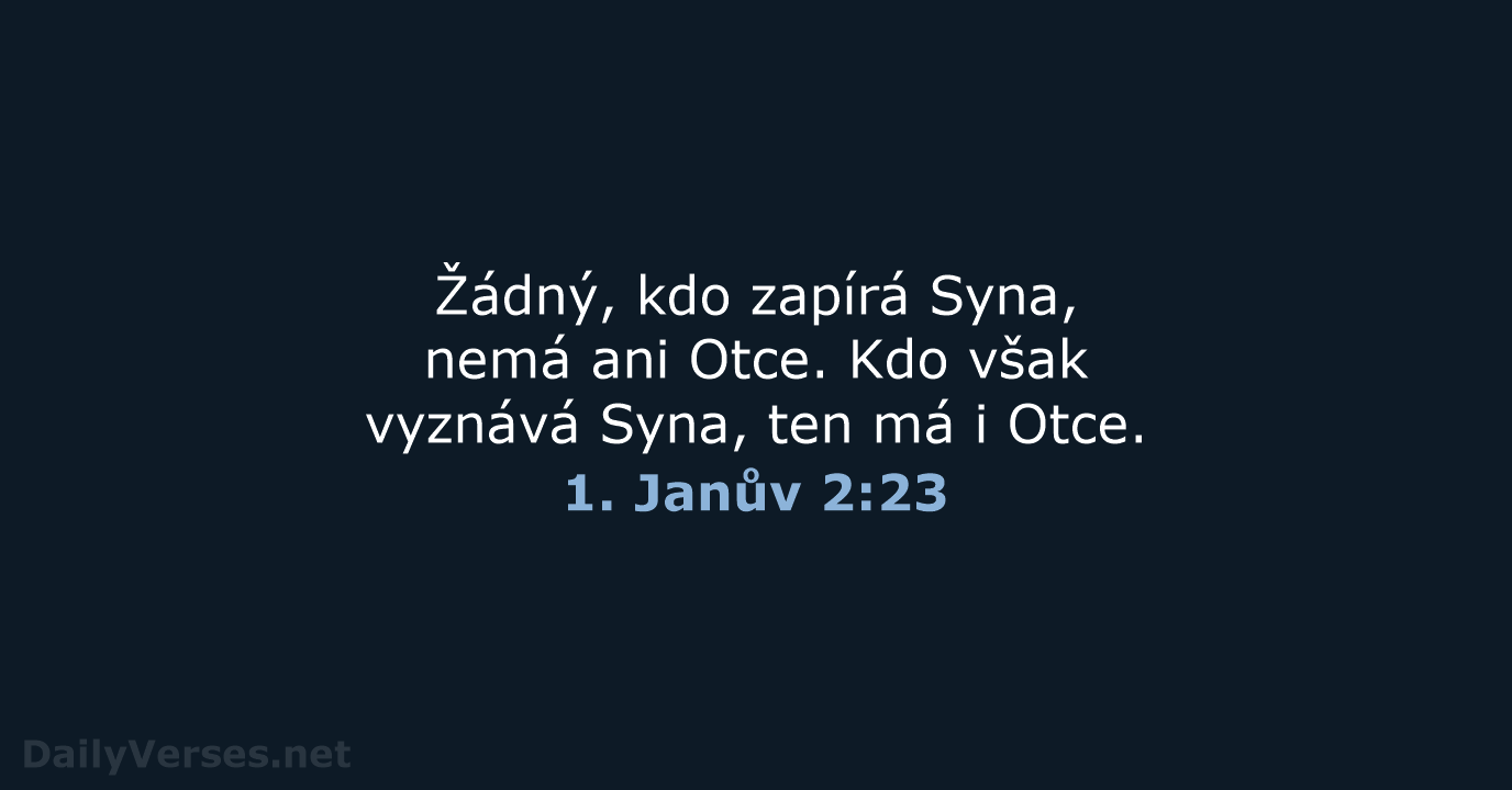 1. Janův 2:23 - B21