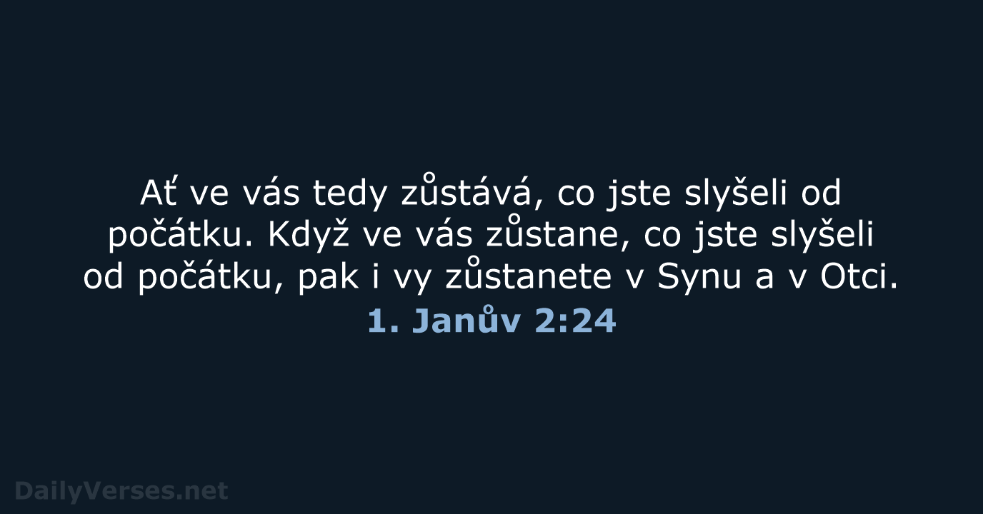1. Janův 2:24 - B21