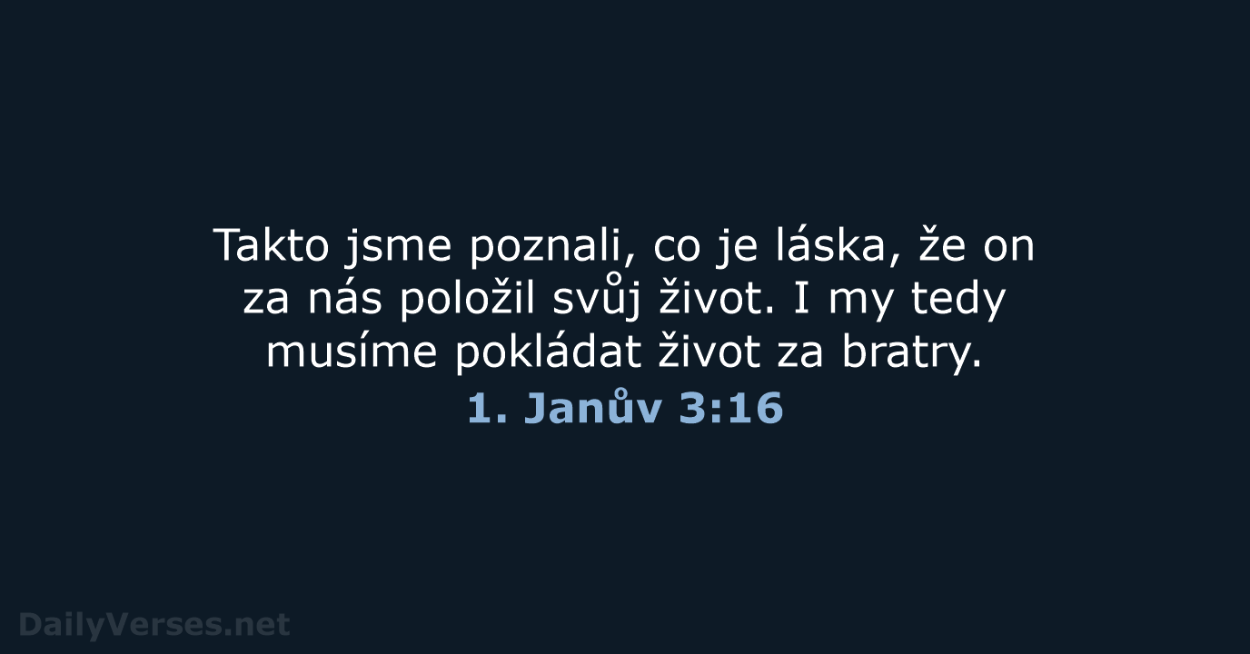 1. Janův 3:16 - B21