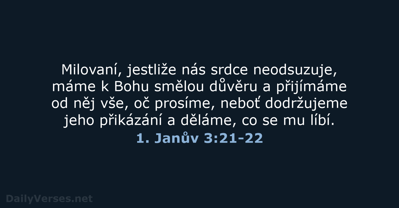 1. Janův 3:21-22 - B21