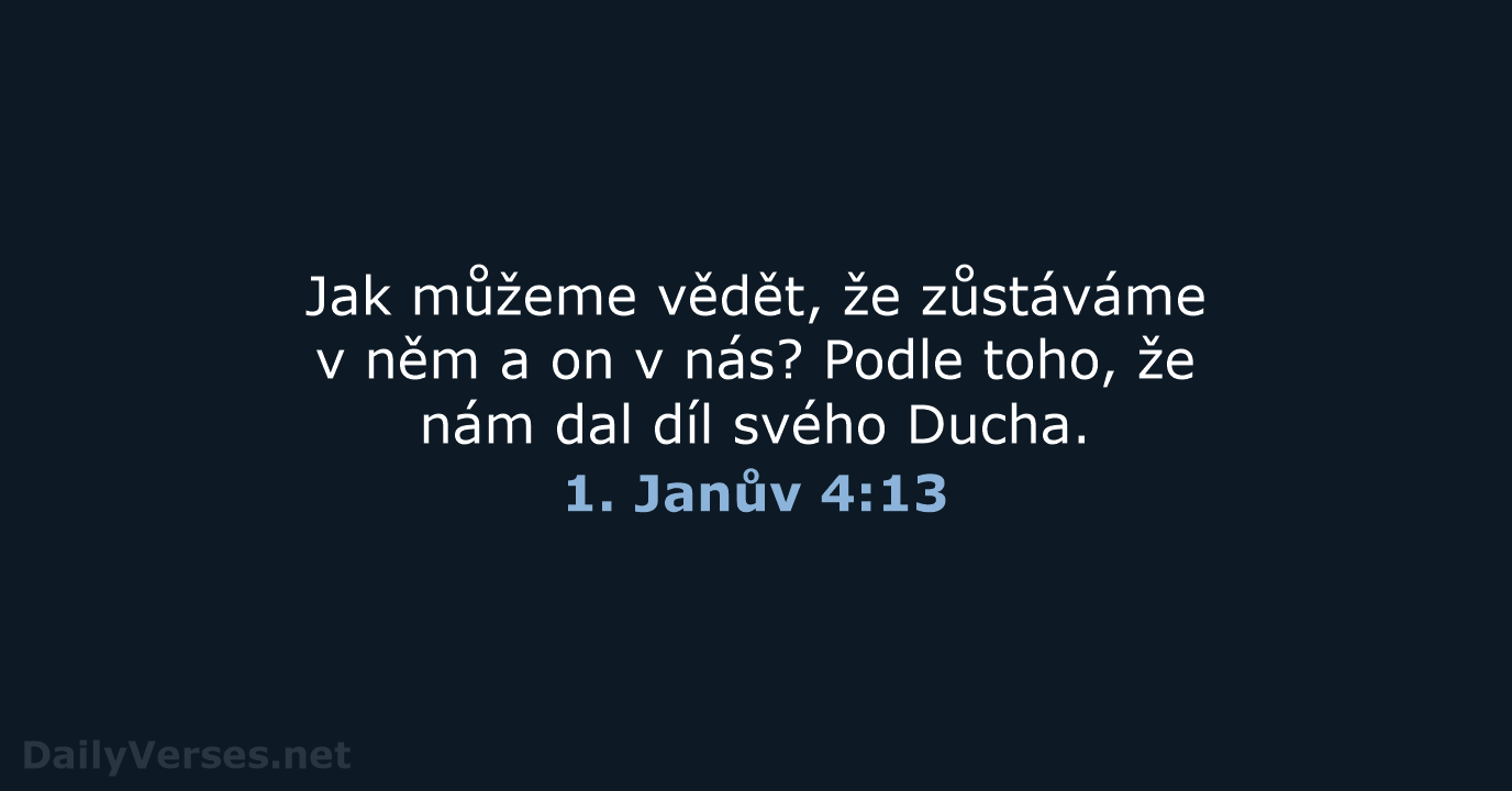 1. Janův 4:13 - B21