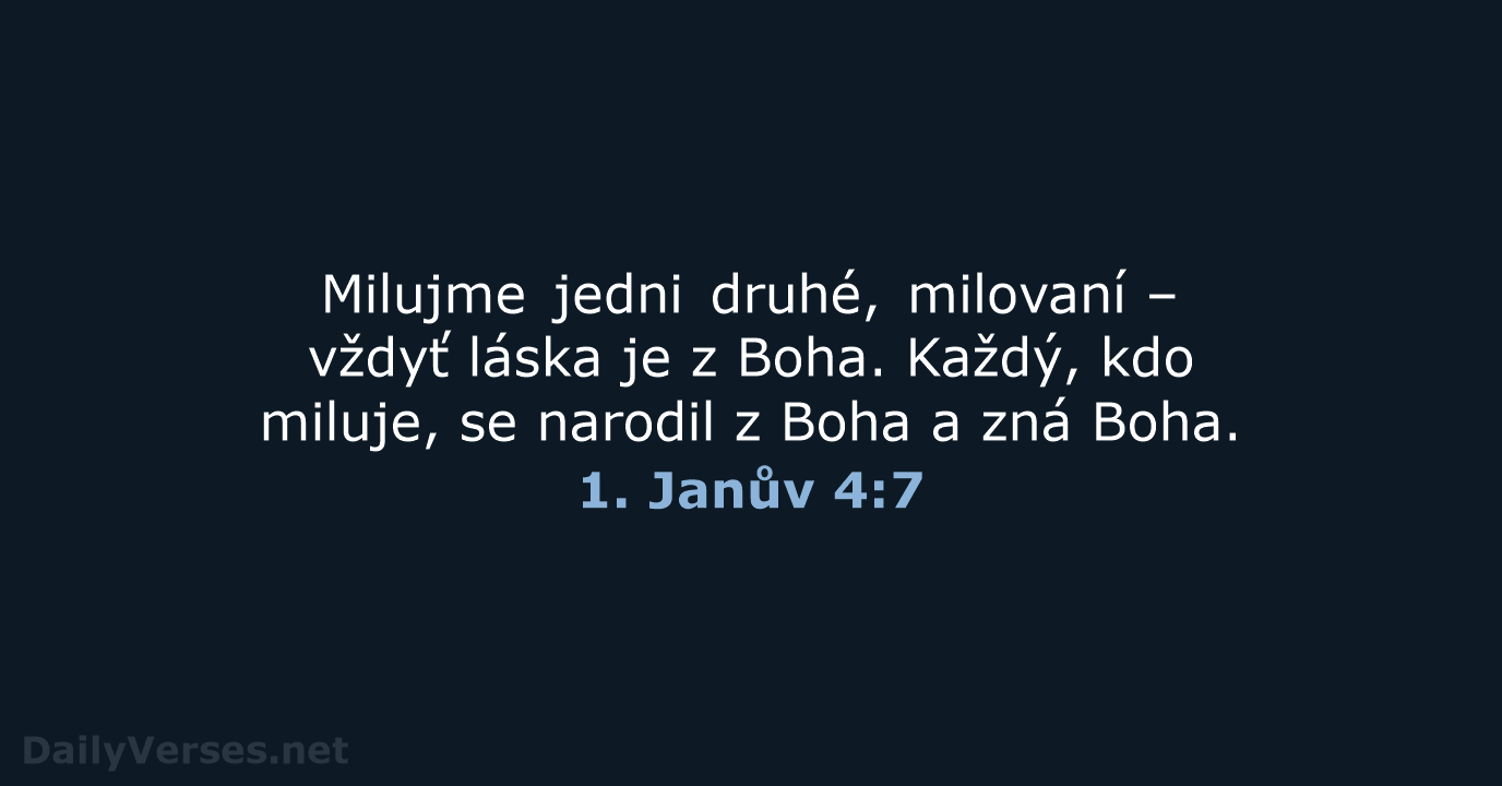 1. Janův 4:7 - B21