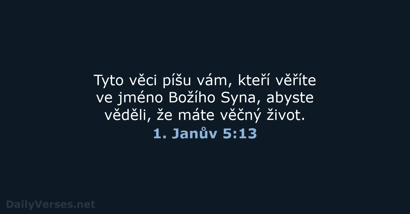 1. Janův 5:13 - B21