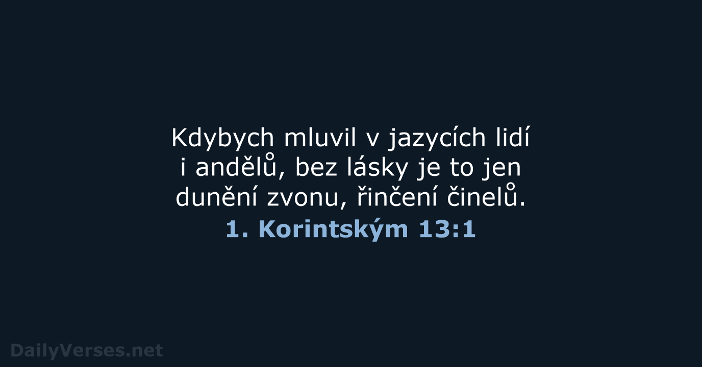 1. Korintským 13:1 - B21