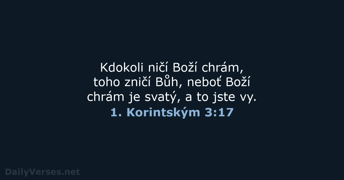1. Korintským 3:17 - B21