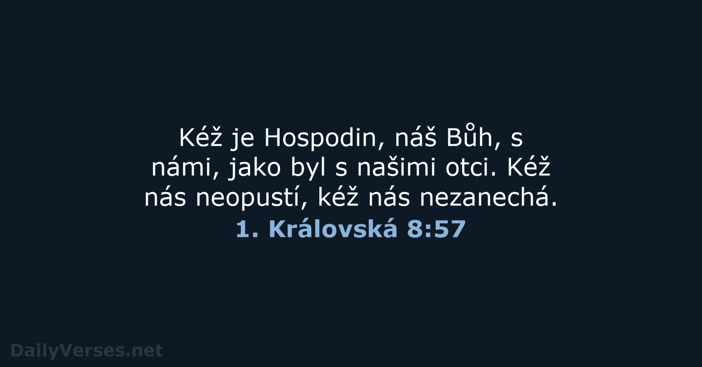 1. Královská 8:57 - B21