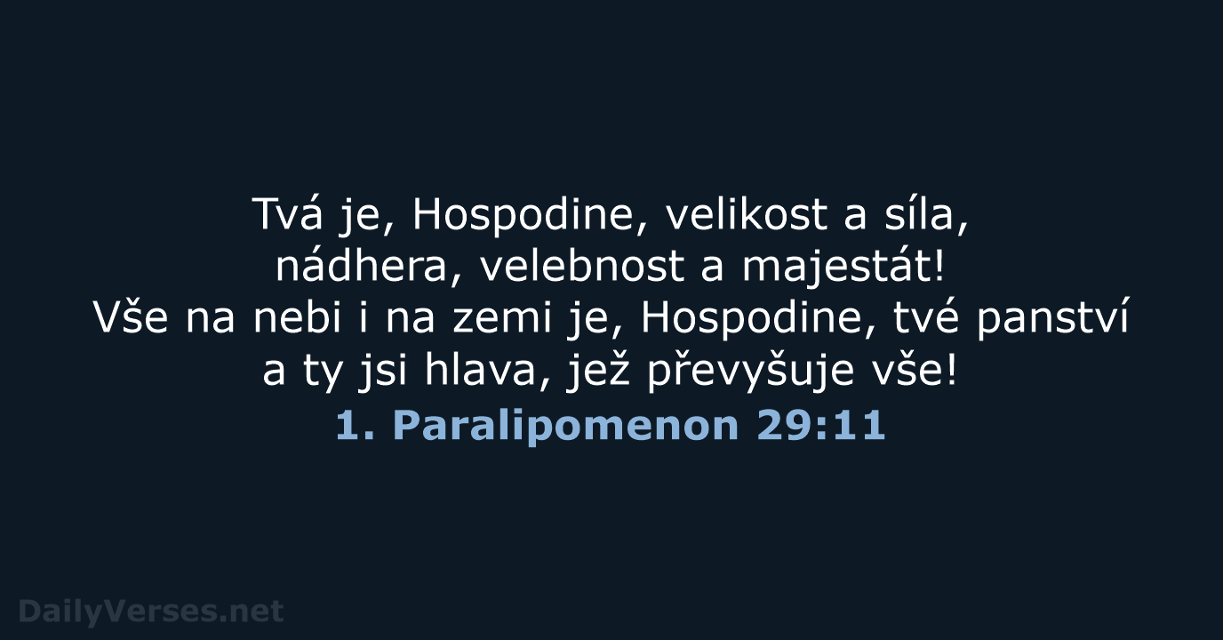 1. Paralipomenon 29:11 - B21