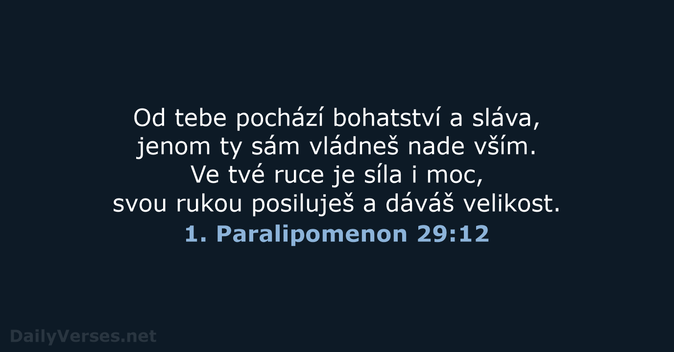 1. Paralipomenon 29:12 - B21