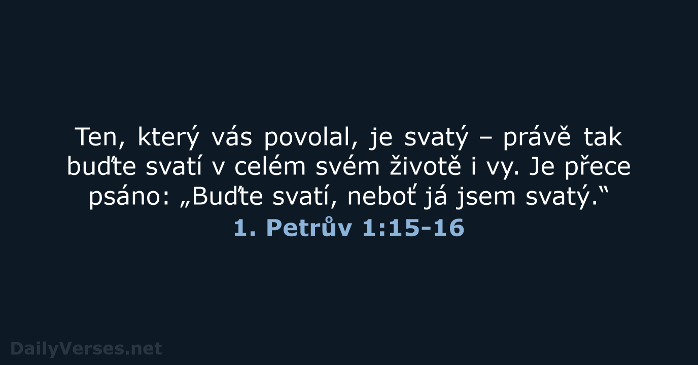 1. Petrův 1:15-16 - B21