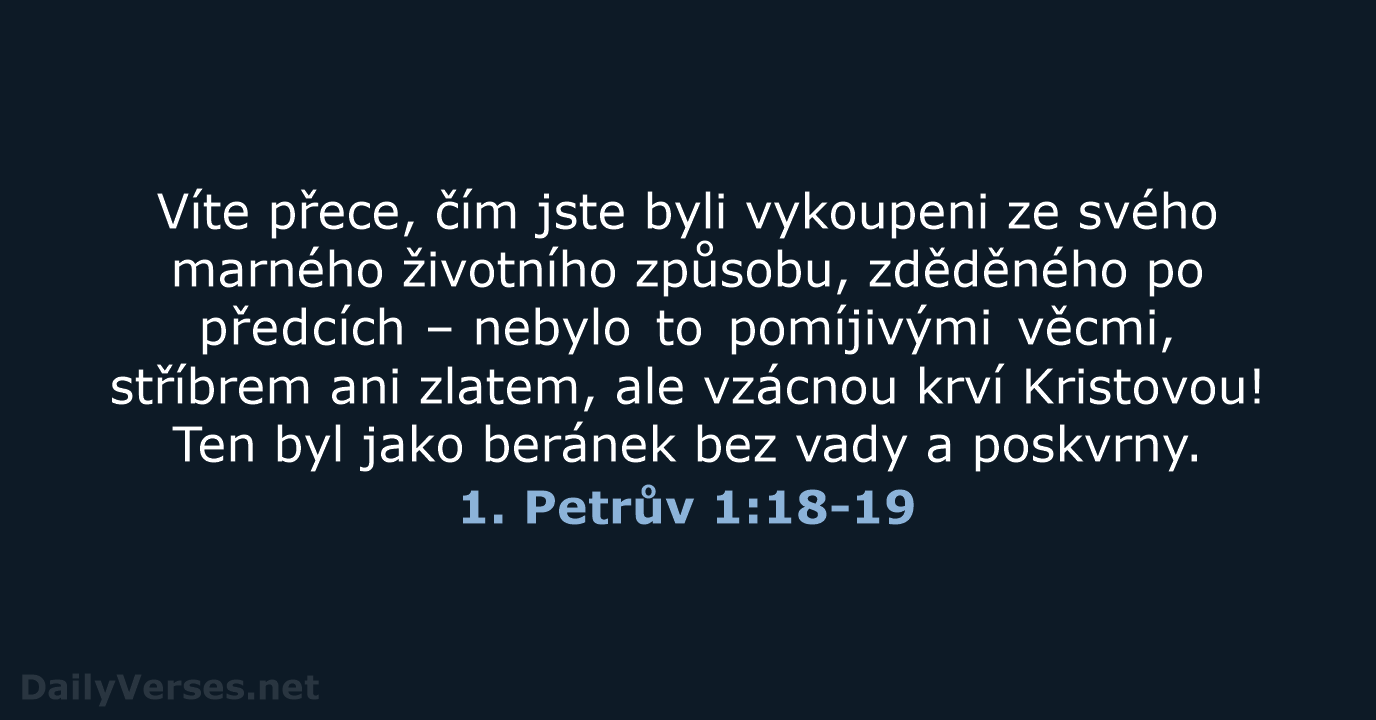 1. Petrův 1:18-19 - B21