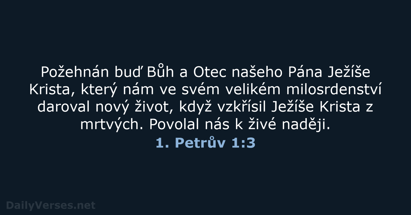 1. Petrův 1:3 - B21