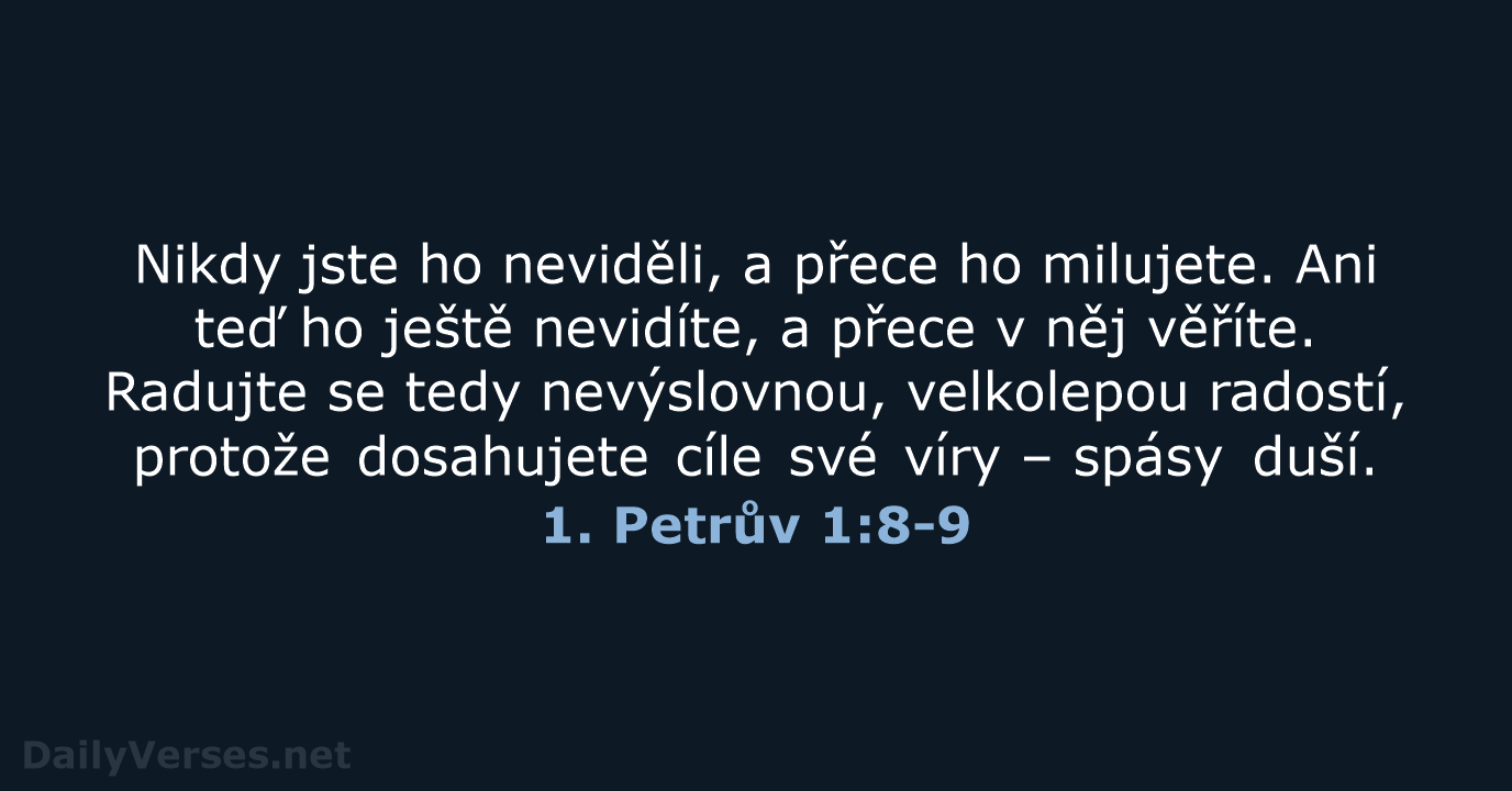 1. Petrův 1:8-9 - B21