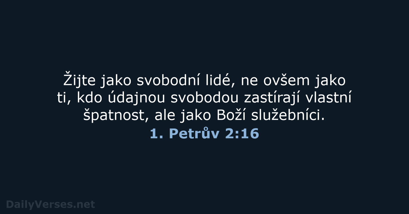 1. Petrův 2:16 - B21