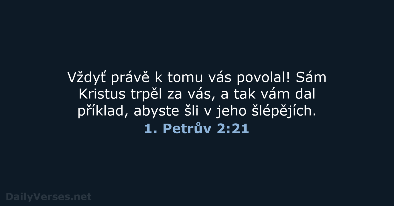 1. Petrův 2:21 - B21