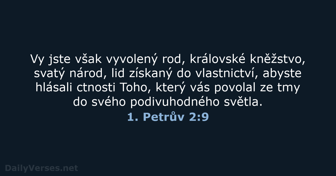 1. Petrův 2:9 - B21