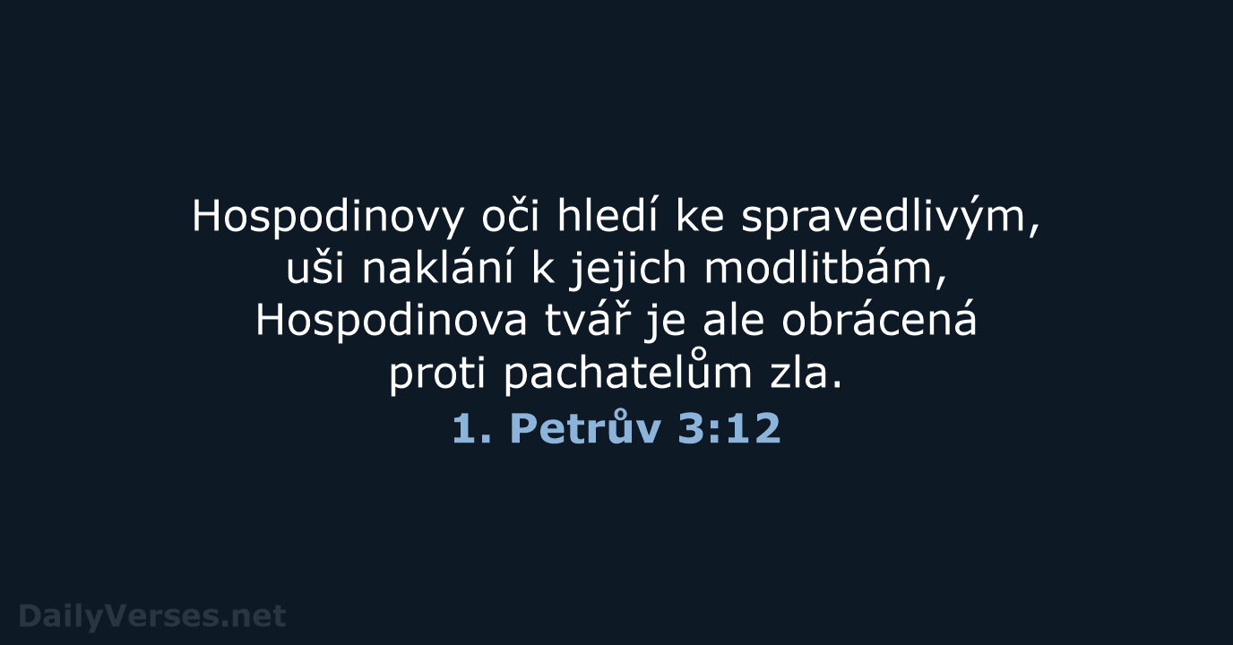 1. Petrův 3:12 - B21