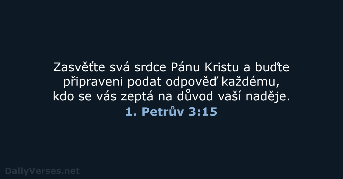 1. Petrův 3:15 - B21